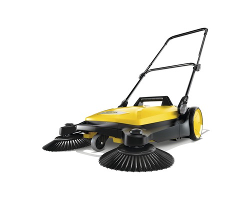 Veegmachine met twee borstels en verstelbare handgreep