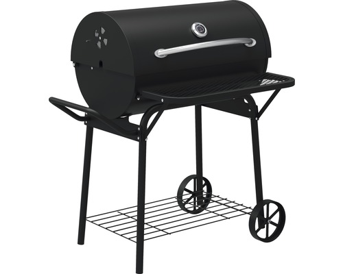 TENNEKER® Houtskool Barbecue TC Barrel zwart, 69x45 cm