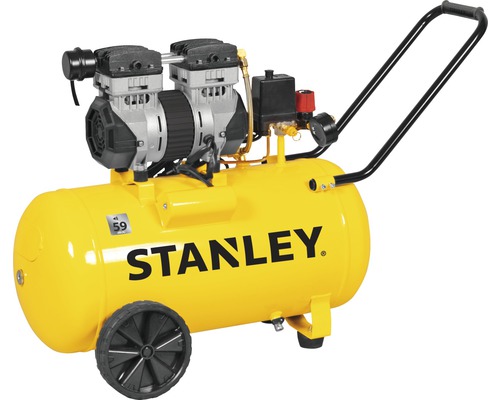 Stanley compressor met 59 liter tankinhoud en wielen