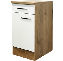 Onderkast met laden en deur in houtdecor