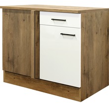 Keukenkast met lade en deur in houtdecor