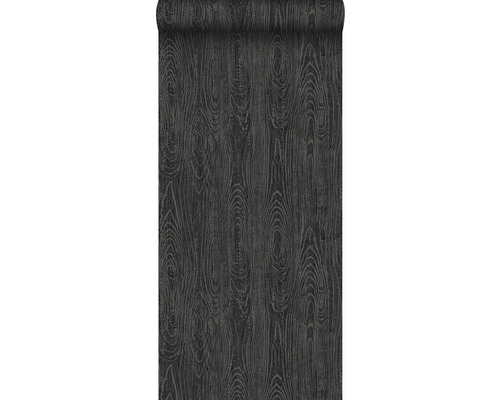 ORIGIN Vliesbehang 347558 Matières - Wood houten planken zwart