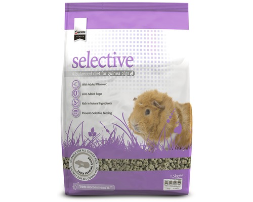 SUPREME SCIENCE Caviavoer selective guinea pig 1,5 kg Supreme Science Selective caviavoer 1,5 kilogram verpakking