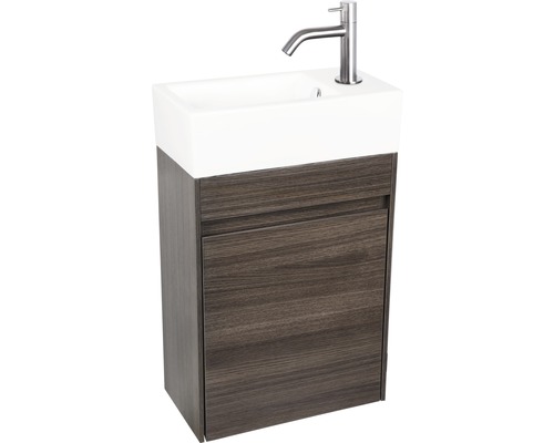 Wastafelonderkast met wastafel en kraan