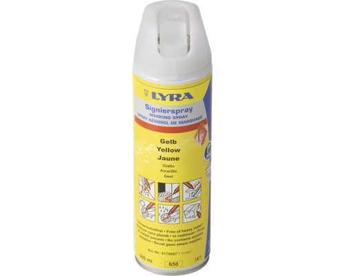 LYRA Markeringsspuitlak geel 500 ml
