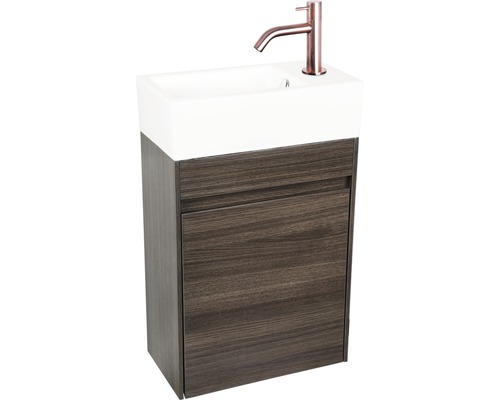 Wastafelonderkast met wastafel en kraan