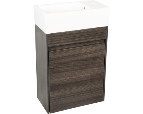 Wastafelonderkast met een deur en een wastafel