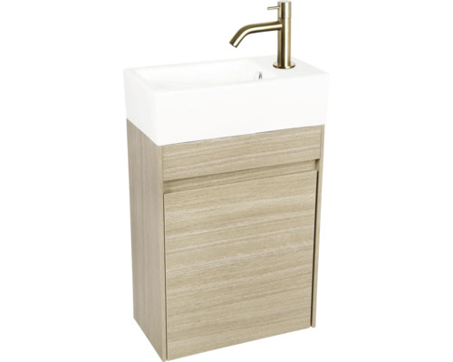 Wastafelmeubel met wastafel en kraan