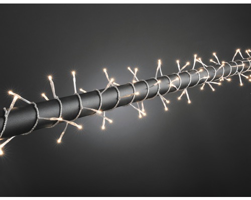 KONSTSMIDE Kerstverlichting LED microverlichting 160 lampjes warmwit transparant snoer 7,95 m Lichtsnoer gewikkeld rond buis