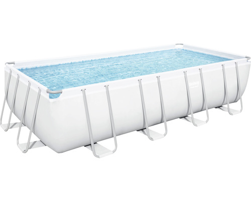 BESTWAY Framepool zwembad grijs incl. filter, ladder en afdekzeil, 549x274x122 cm