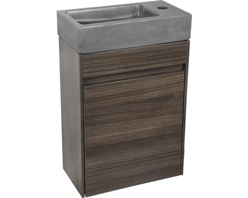 Wastafelonderkast met betonnen wastafel voor de badkamer