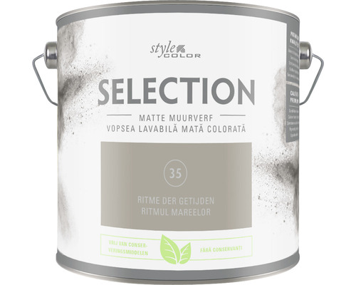 SELECTION StyleColor Muurverf kleur 35 Ritme der getijden mat 2,5 l Emmer met matte muurverf