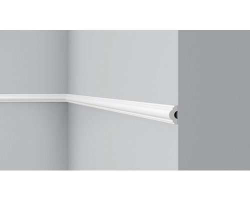 DECOFLAIR Sierlijst wand CL2 2,5x1,3x200 cm 2 stuks Witte sierlijst aan een muur