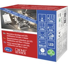 Konst Smide lichtketting met led, batterijvoeding, multifunctioneel en timer, 6 uur