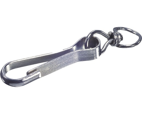 DRESSELHAUS Karabijnhaak 30 mm vernikkeld, 100 stuks Karabijnhaak met wartel en ring