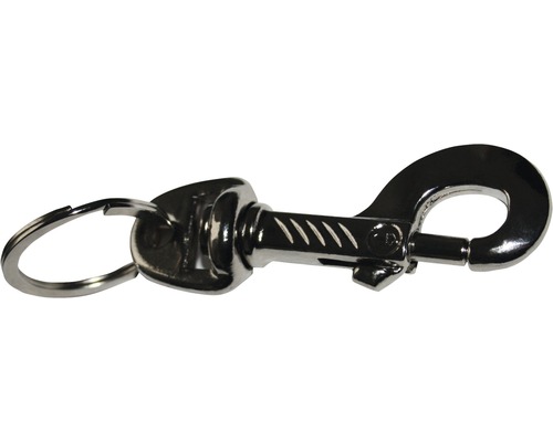 DRESSELHAUS Sleutelhanger 100 mm vernikkeld, 25 stuks Karabijnhaak met ring voor diverse toepassingen