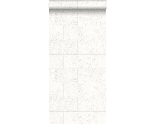 ORIGIN Vliesbehang 347580 Matières - Stone kalkstenen blokken wit-0