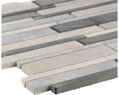 Mozaïektegel van natuursteen in langwerpige vorm