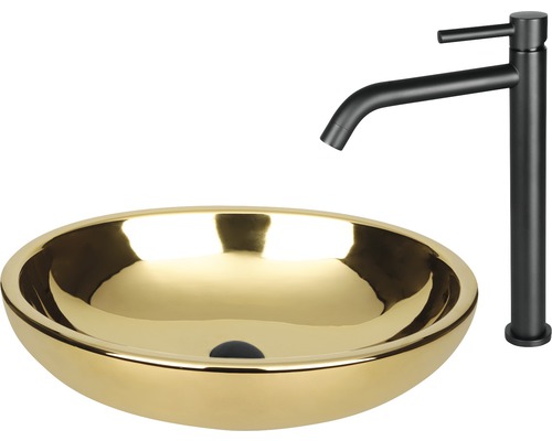 Opzetwastafel met kraan voor de badkamer