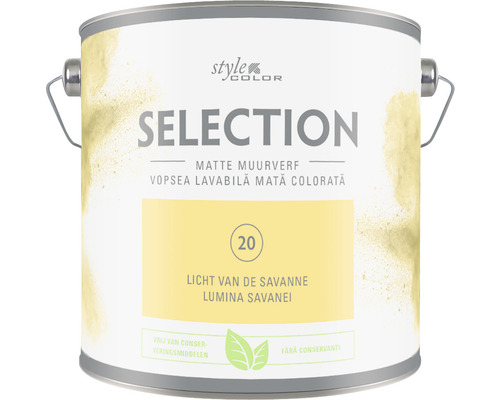 SELECTION StyleColor Muurverf kleur 20 Licht van de savanne mat 2,5 l