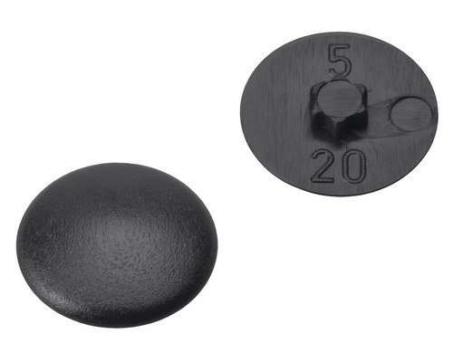 DRESSELHAUS Afdekkap voor Torxschroef T20 Ø 12 mm kunststof zwart, 200 stuks