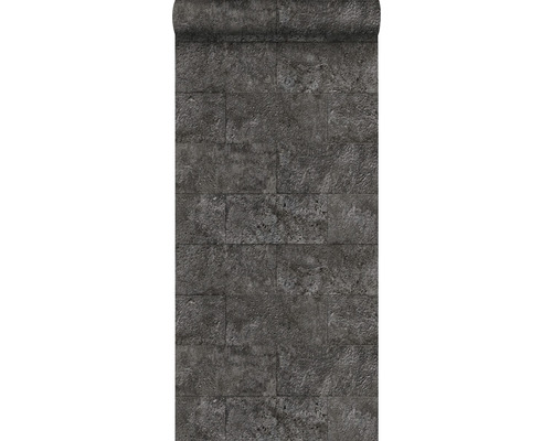 ORIGIN Vliesbehang 347583 Matières - Stone kalkstenen blokken zwart