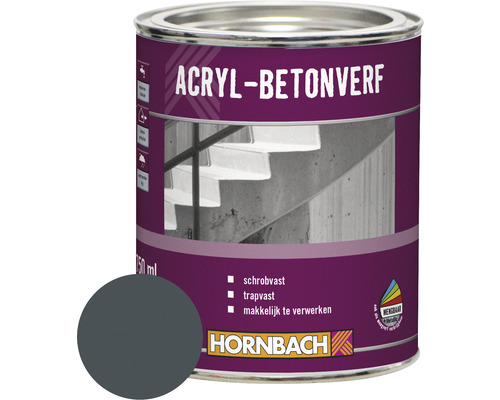 HORNBACH Beton en vloerverf acryl grafietgrijs 750 ml