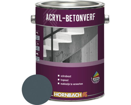 HORNBACH Beton en vloerverf acryl grafietgrijs 2,5 l