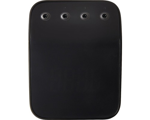 Zwarte aansluitdoos met vier aansluitingen