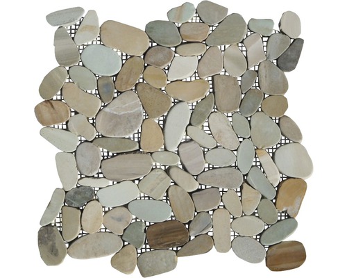 Mozaïektegel natuursteen Toscana kiezel 30x30 cm-0