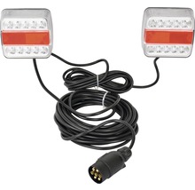 Twee led-aanhangwagenlampen met kabel en stekker voor de aanhangwagen
