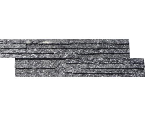 Steenstrip kwartsiet Slimline zwart 10 x 40 cm