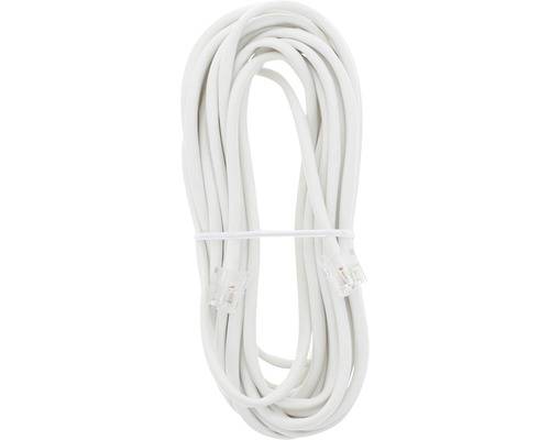 Q-LINK Telefoon aansluitkabel RJ11 plat wit 5 m