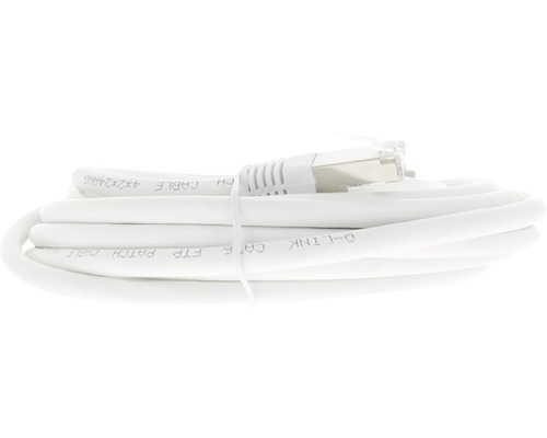 Witte CAT 6 netwerkkabel met RJ45 stekker