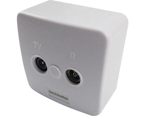 Technetix antennecontactdoos voor televisie en radio