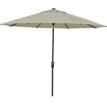 Tuinparasol met zwart frame en effen doek