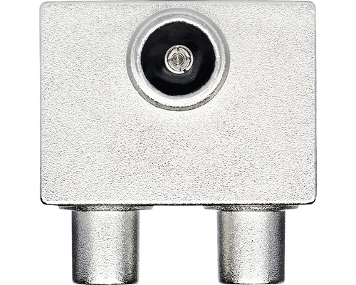 Antennesplitter met één ingang en twee uitgangen