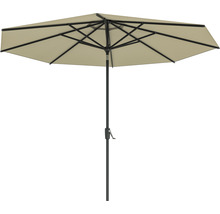 Beige tuinzonnebescherming met metalen frame