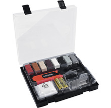 Gereedschapskoffer met reparatiewas en accessoires voor meubelreparatie