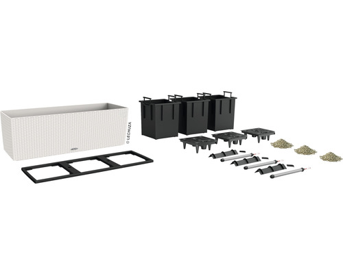 Complete plantenbak set met plantenbakken, irrigatiesysteem en accessoires