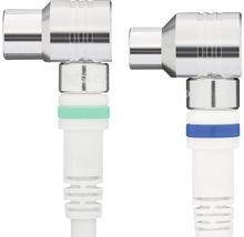 Twee antennekabels met haakse connectoren
