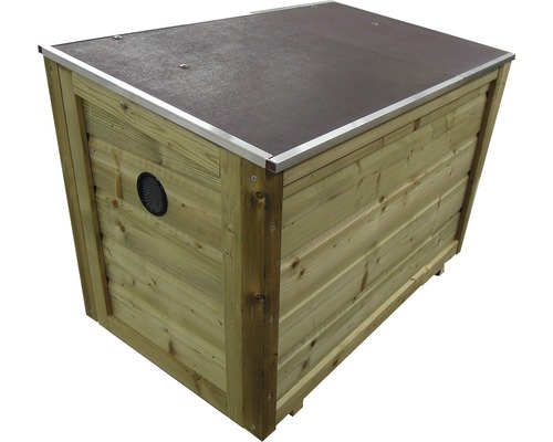 Houten tuinkist met ventilatieopening