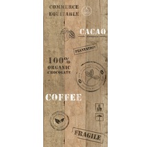 Houtdecor met koffie- en cacaomotieven
