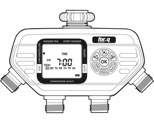 for Q Watercomputer met display en meerdere aansluitingen