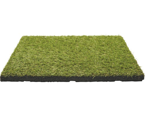 Rubberen tegel kunstgras groen 50x50x2,5 cm