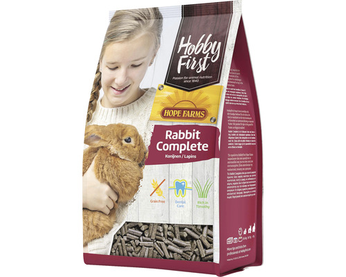 HOPE FARMS Konijnenvoer Hobby First Rabbit Complete 3 kg Verpakking van Hobby First Rabbit Complete konijnenvoer