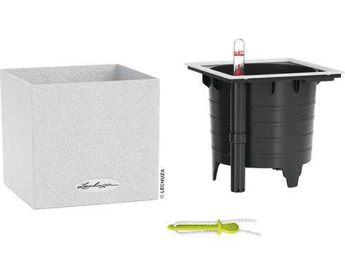 Lechuza Cube Glossy plantenbak met irrigatiesysteem en waterniveau-indicator