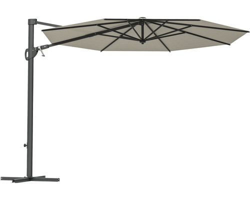SOLUNA Zweefparasol Beaujeu ecru Ø 300 cm, hoogte 248 cm SOLUNA Zweefparasol Beaujeu ecru Ø 300 cm, hoogte 248 cm