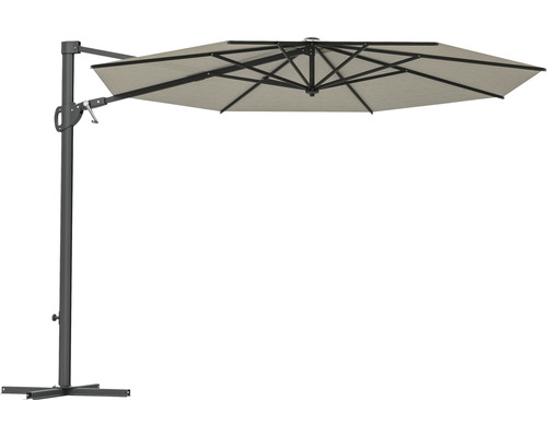 SOLUNA Zweefparasol Beaujeu ecru Ø 300 cm, hoogte 248 cm