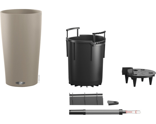 Hoge plantenbak met irrigatiesysteem en accessoires